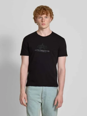 T-shirt z nadrukiem z logo alpha industries
