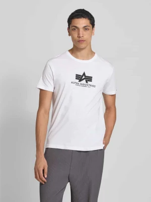 T-shirt z nadrukiem z logo alpha industries
