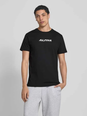 T-shirt z nadrukiem z logo alpha industries