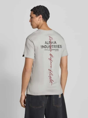 T-shirt z nadrukiem z logo alpha industries