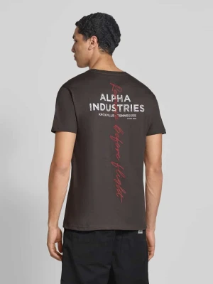 T-shirt z nadrukiem z logo alpha industries