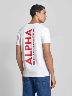 T-shirt z nadrukiem z logo alpha industries
