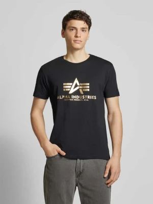 T-shirt z nadrukiem z logo alpha industries