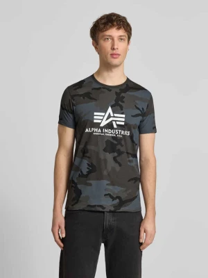 t-shirt z nadrukiem z logo alpha industries