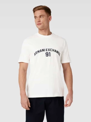T-shirt z nadrukiem z logo Armani Exchange