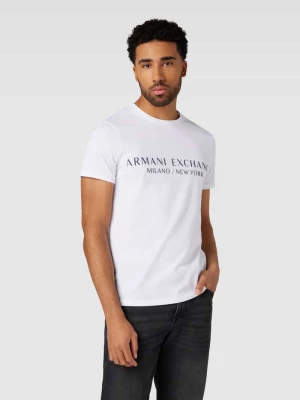 T-shirt z nadrukiem z logo model ‘milano/nyc’ Armani Exchange