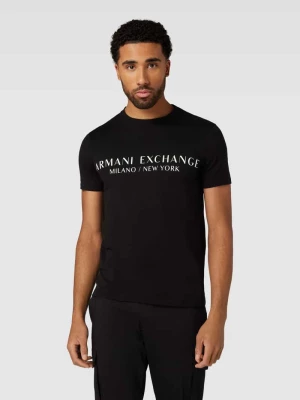 T-shirt z nadrukiem z logo model ‘milano/nyc’ Armani Exchange