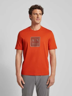 T-shirt z nadrukiem z logo Armani Exchange