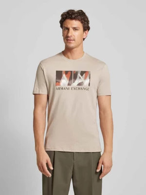 T-shirt z nadrukiem z logo Armani Exchange