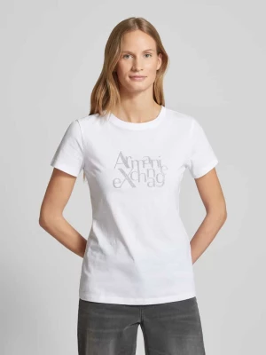 T-shirt z nadrukiem z logo Armani Exchange