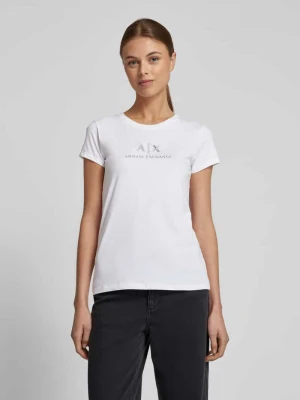 T-shirt z nadrukiem z logo Armani Exchange