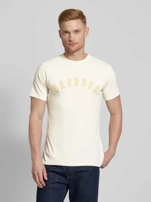 T-shirt z nadrukiem z logo Barbour