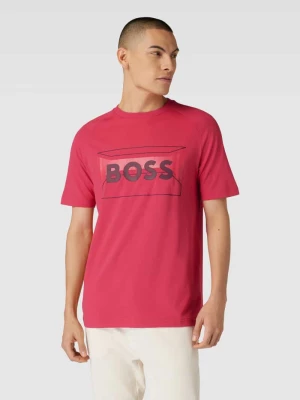 T-shirt z nadrukiem z logo BOSS Green