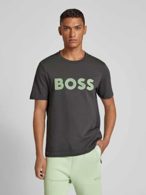 T-shirt z nadrukiem z logo BOSS Green