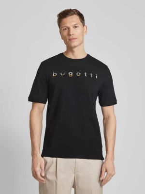 T-shirt z nadrukiem z logo Bugatti