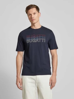 T-shirt z nadrukiem z logo Bugatti