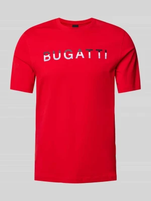 T-shirt z nadrukiem z logo Bugatti