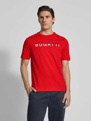 T-shirt z nadrukiem z logo Bugatti