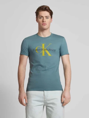 T-shirt z nadrukiem z logo Calvin Klein Jeans