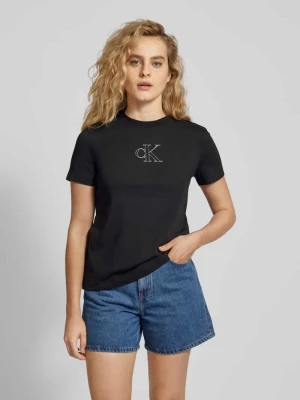 T-shirt z nadrukiem z logo Calvin Klein Jeans