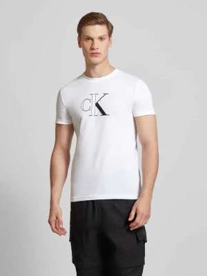 T-shirt z nadrukiem z logo Calvin Klein Jeans