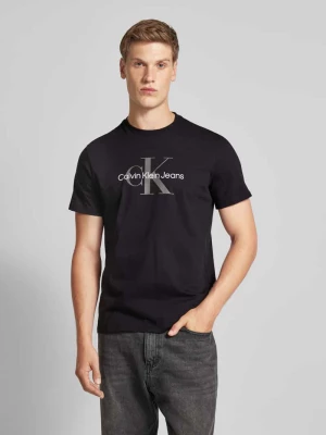 T-shirt z nadrukiem z logo Calvin Klein Jeans