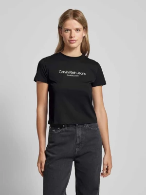 T-shirt z nadrukiem z logo Calvin Klein Jeans