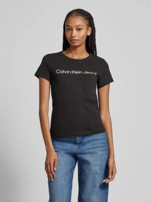 T-shirt z nadrukiem z logo Calvin Klein Jeans