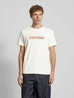 T-shirt z nadrukiem z logo Calvin Klein Jeans