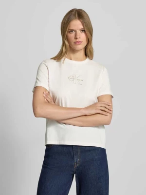T-shirt z nadrukiem z logo Calvin Klein Jeans