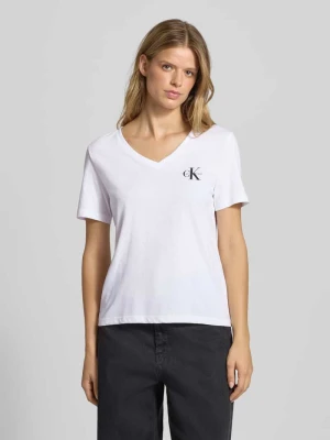 T-shirt z nadrukiem z logo w zestawie 2 szt. Calvin Klein Jeans