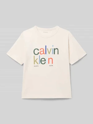 T-shirt z nadrukiem z logo Calvin Klein Jeans