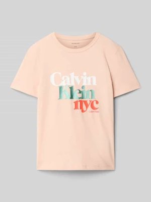 T-shirt z nadrukiem z logo Calvin Klein Jeans