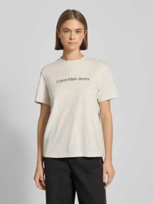T-shirt z nadrukiem z logo Calvin Klein Jeans