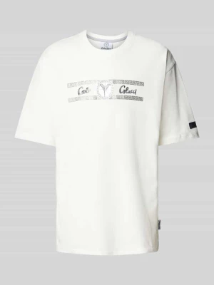T-shirt z nadrukiem z logo carlo colucci