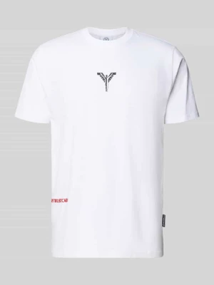 T-shirt z nadrukiem z logo carlo colucci