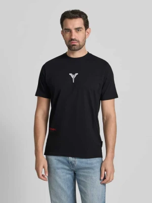 T-shirt z nadrukiem z logo carlo colucci