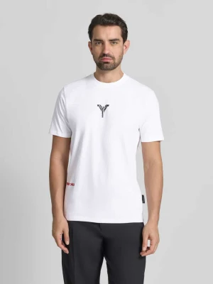 T-shirt z nadrukiem z logo carlo colucci