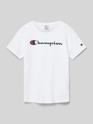 T-shirt z nadrukiem z logo Champion