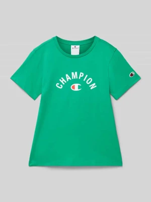 T-shirt z nadrukiem z logo Champion