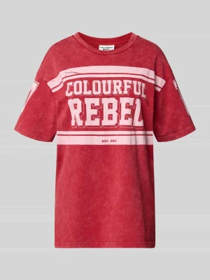 T-shirt z nadrukiem z logo Colourful Rebel