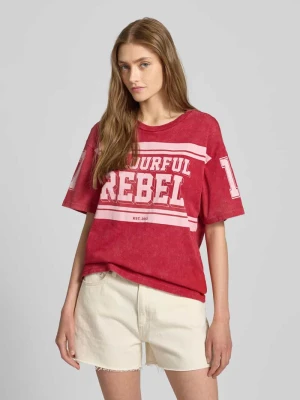 T-shirt z nadrukiem z logo Colourful Rebel