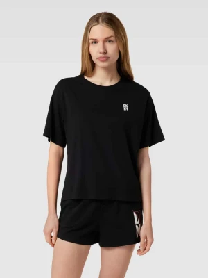 T-shirt z nadrukiem z logo DKNY