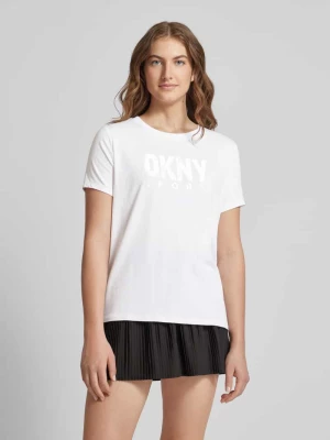 T-shirt z nadrukiem z logo DKNY PERFORMANCE