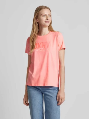 T-shirt z nadrukiem z logo DKNY PERFORMANCE