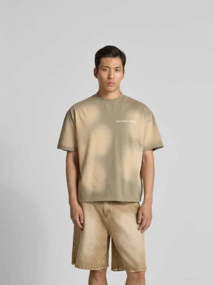 t-shirt z nadrukiem z logo Don't Waste Culture Khaki