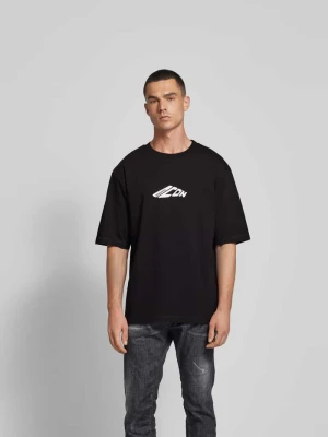 T-shirt z nadrukiem z logo Dsquared2 Czarny