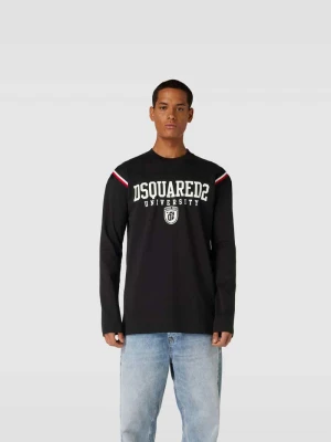 T-shirt z nadrukiem z logo Dsquared2 Czarny
