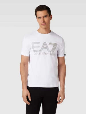 T-shirt z nadrukiem z logo EA7 Emporio Armani