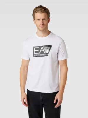 T-shirt z nadrukiem z logo EA7 Emporio Armani